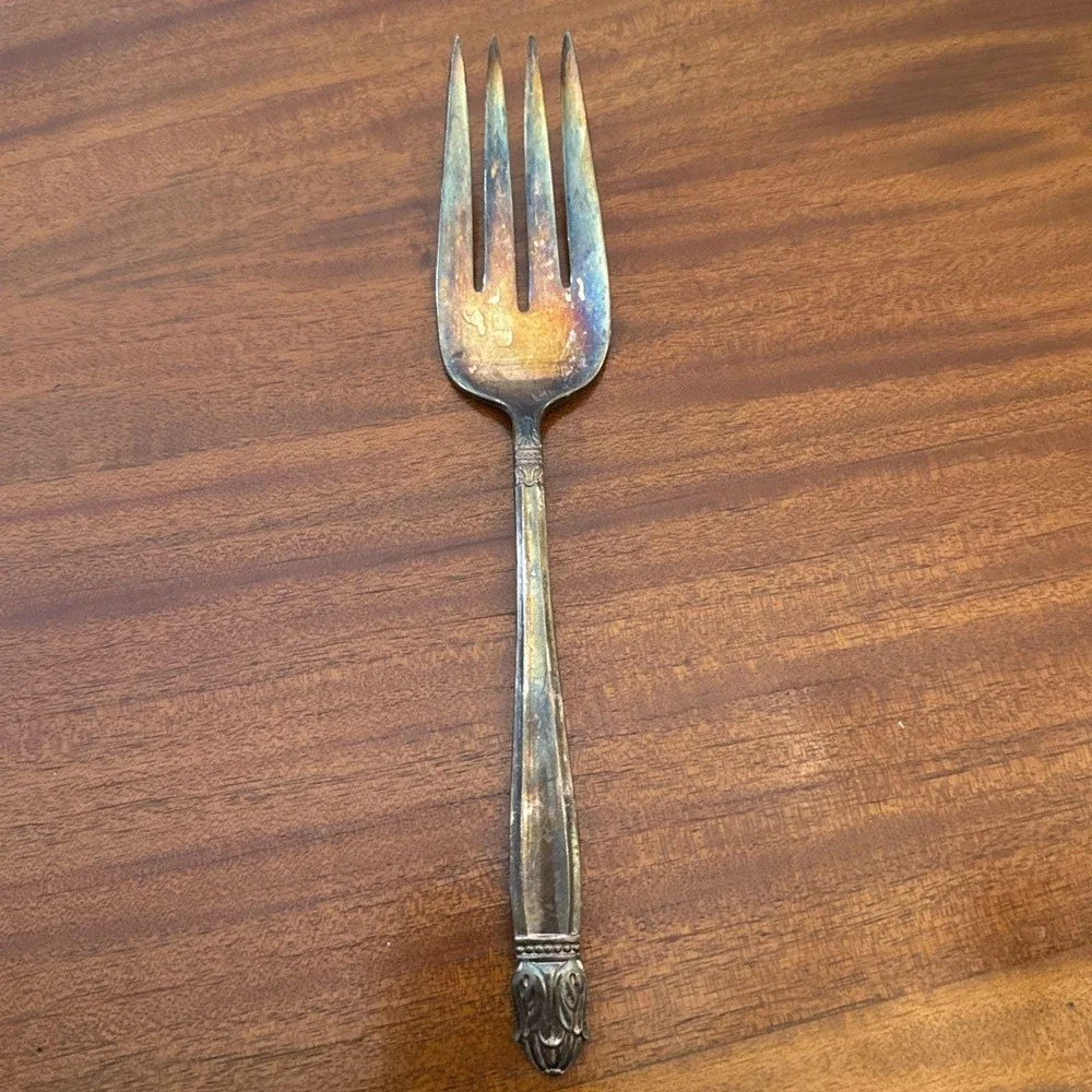 Holmes & Edwards Danish Princess Cold Meat Fork Silverplate 9 in